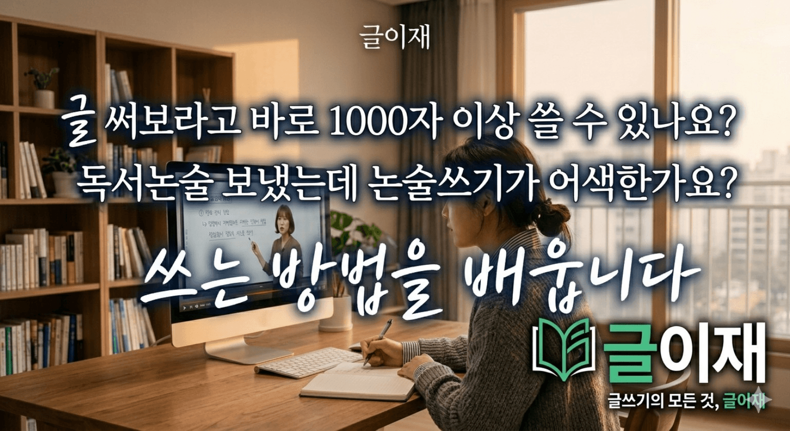 글 써보라고 바로 1000자 이상 쓸 수 있나요? 쓰는 방법을 배웁니다